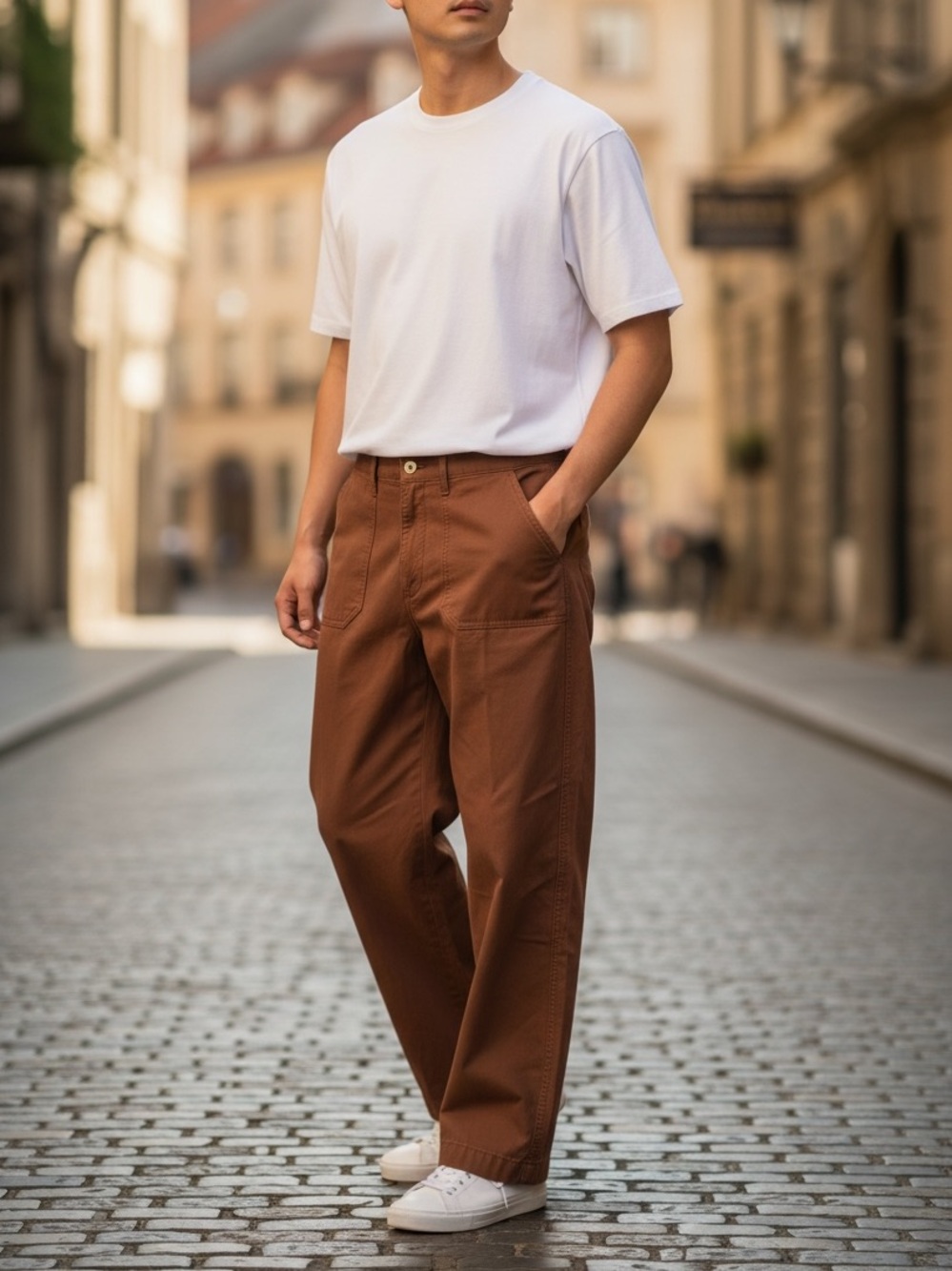 Signature Gold Levi Strauss Men’s Everyday Straight Brown Twill Pants W33 basics